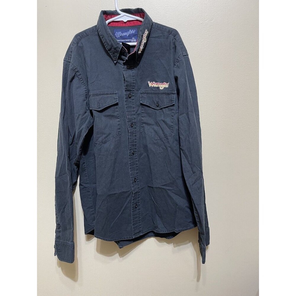 Wrangler Western Shirt | Youth XL (14/16) | Flame Spell Out • Cowboy • Rodeo